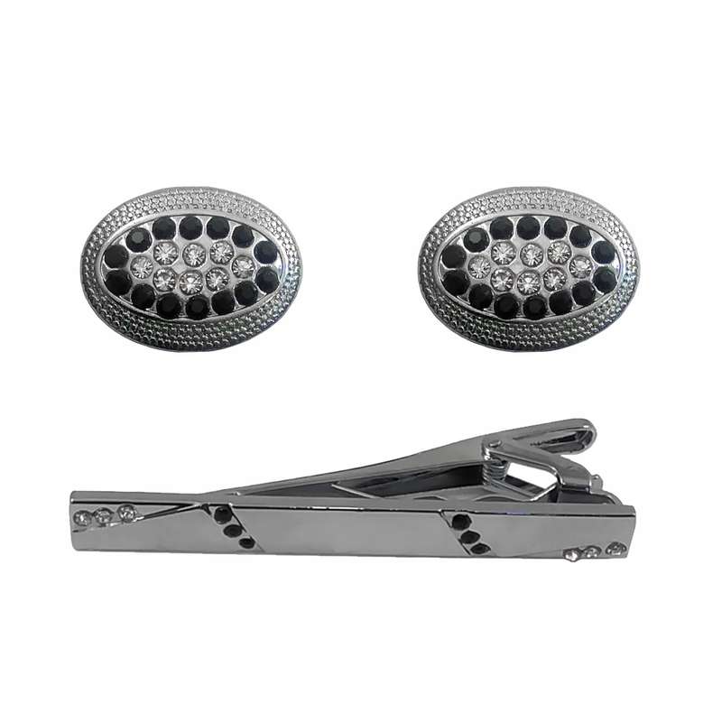 ست دکمه سردست و گیره کراوات مردانه کد 405