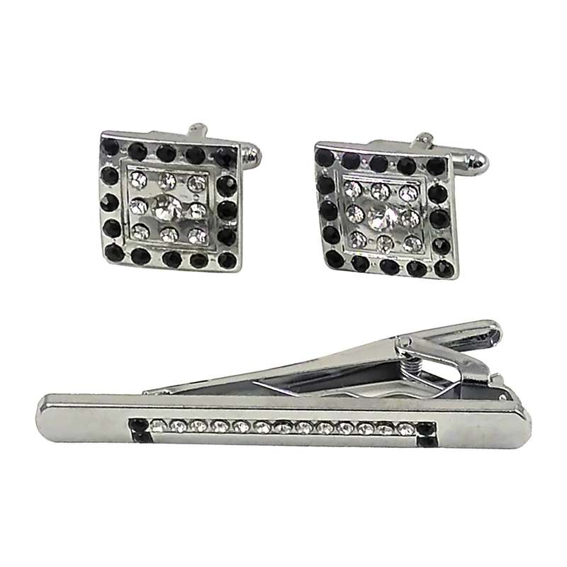 ست دکمه سردست و گیره کراوات مردانه کد 404 ست دکمه سردست و گیره کراوات مردانه کد 404