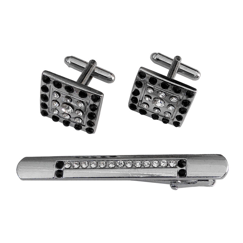 ست دکمه سردست و گیره کراوات مردانه کد 404 ست دکمه سردست و گیره کراوات مردانه کد 404