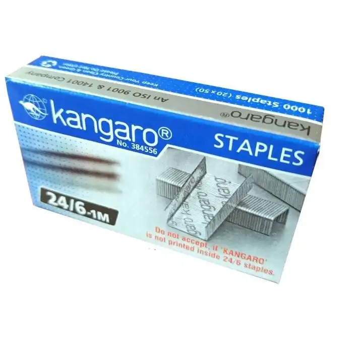 سوزن منگنه کانگرو کد 45021 سایز 24/6 بسته 1000 عددی