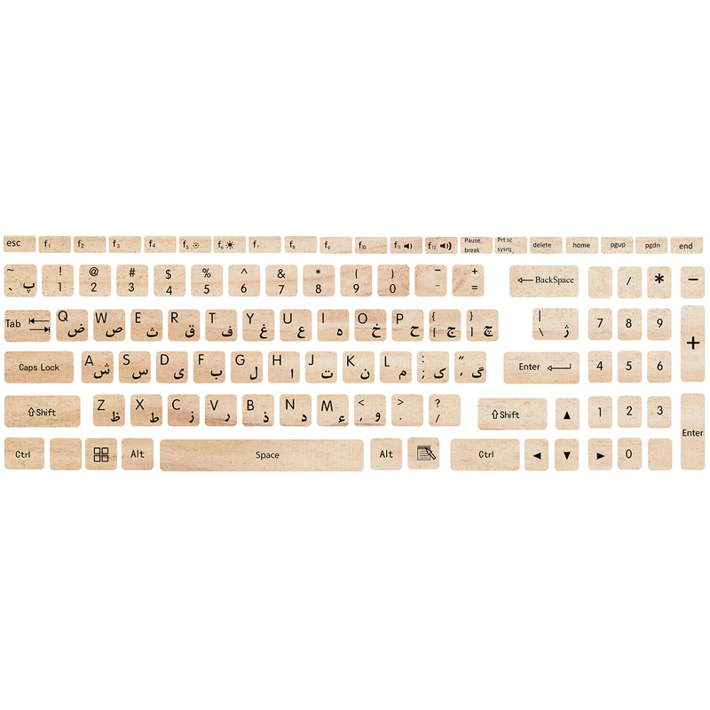 برچسب حروف فارسی کیبورد کد W-01