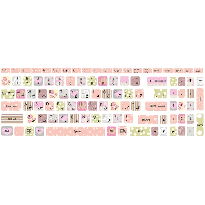 برچسب حروف فارسی کیبورد کد F-01