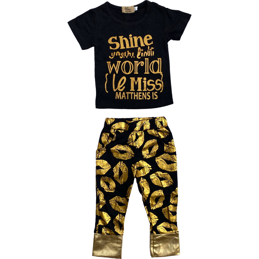 ست تی شرت و شلوار نوزادی دخترانه کد ۷۵۱