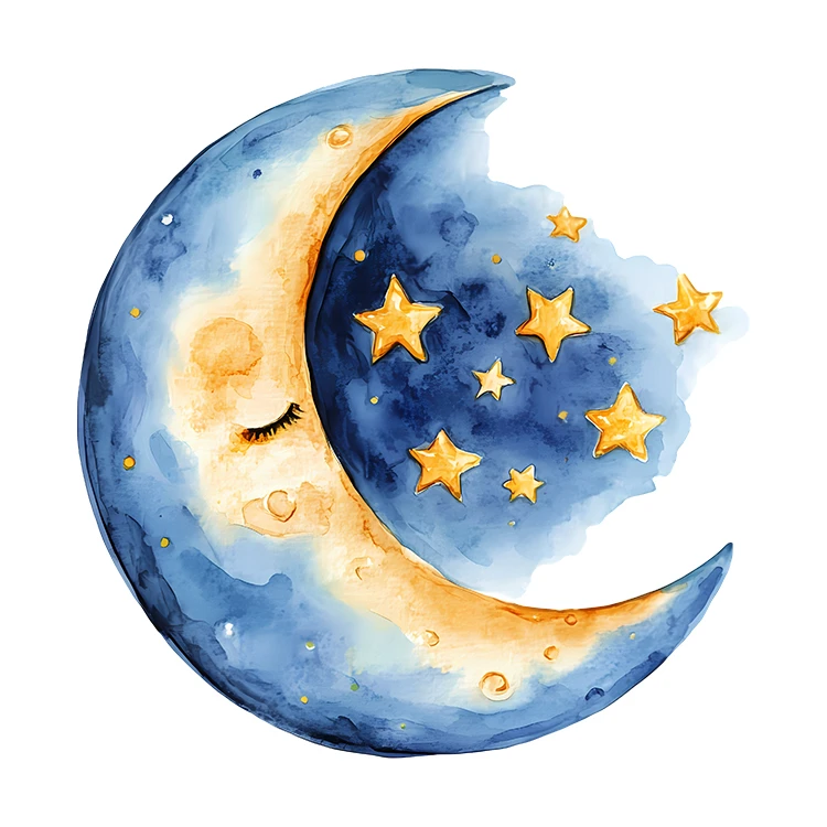 استیکر پارچه و لباس پاد آفرین مدل ماه و ستاره کد S5939