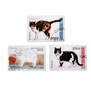 تمبر یادگاری طرح حیوانات مدل CATS کد C-207 مجموعه 3 عددی