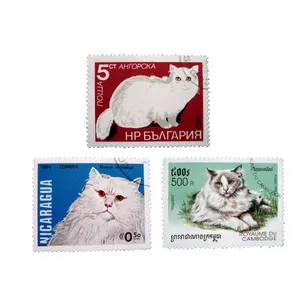 تمبر یادگاری طرح حیوانات مدل CATS کد C-209 مجموعه 3 عددی