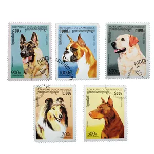 تمبر یادگاری طرح حیوانات مدل DOGS کد D-211 مجموعه 5 عددی