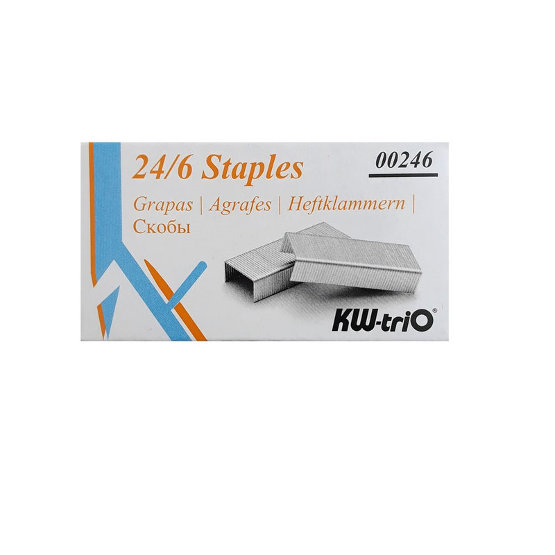 سوزن منگنه کی دبلیو تریو مدل 46010 سایز 24/6 بسته 1000 عددی