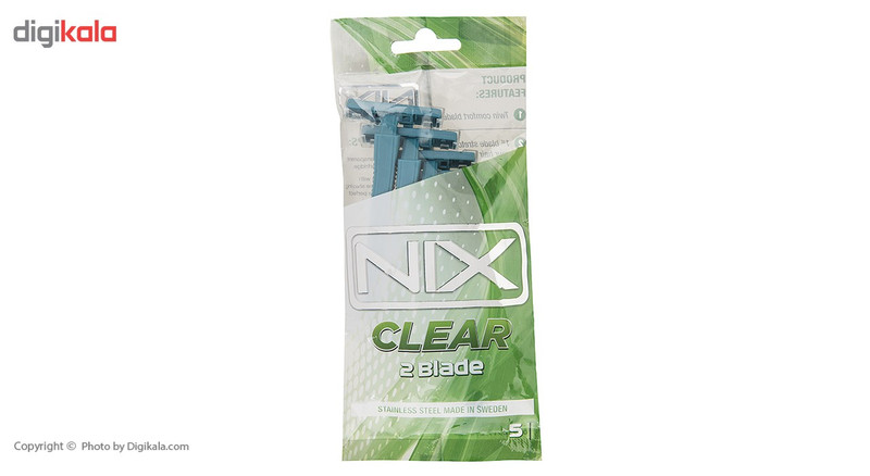 خودتراش مردانه نیکس مدل Clear بسته 5 عددی