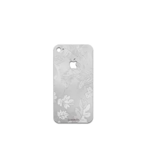 MAHOOT Silver-Wildflower Cover Sticker for apple iPhone 4s