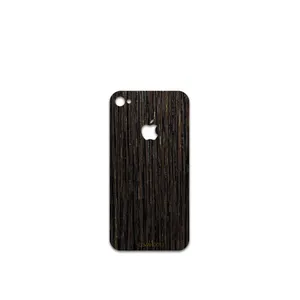 MAHOOT Dark-Gold-Stripes-Wood Cover Sticker for apple iPhone 4s