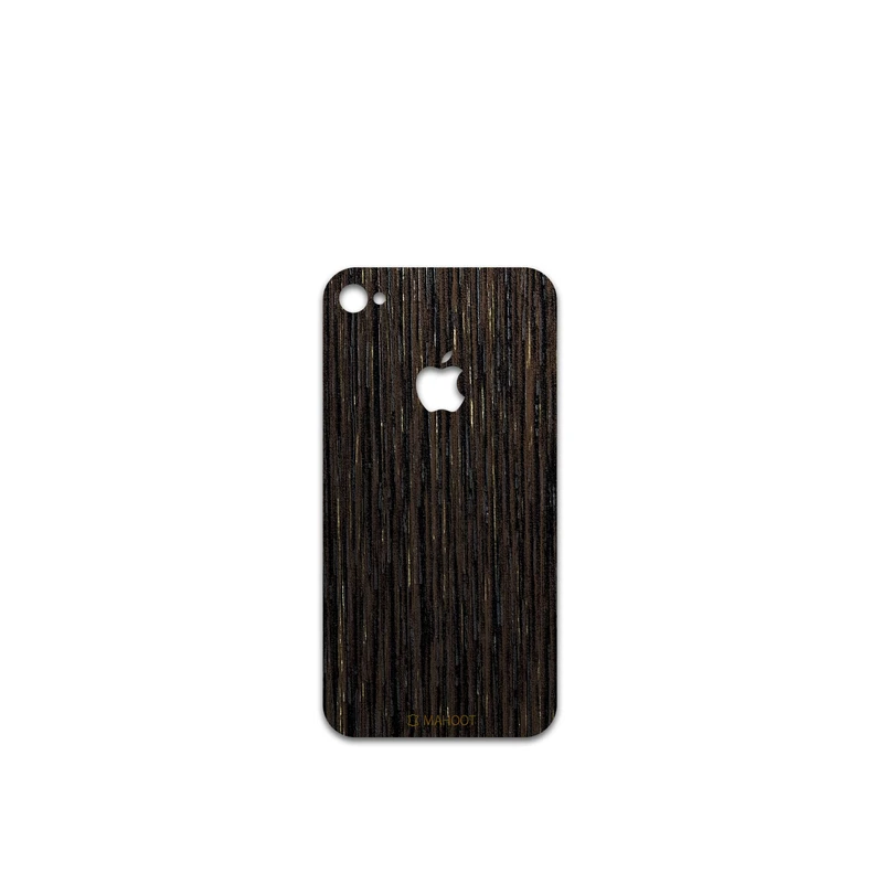 برچسب پوششی ماهوت مدل Dark-Gold-Stripes-Wood مناسب برای گوشی موبایل اپل iPhone 4s