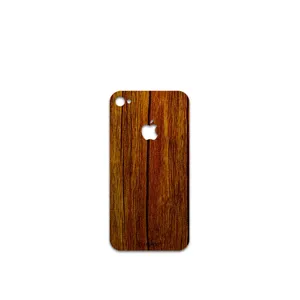 MAHOOT Orange-Wood Cover Sticker for apple iPhone 4s