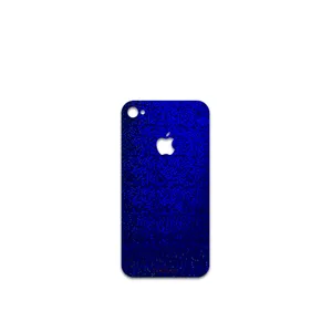 MAHOOT Blue-Holographic Cover Sticker for apple iPhone 4s