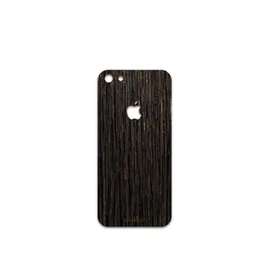 MAHOOT Dark-Gold-Stripes-Wood Cover Sticker for apple iPhone 5