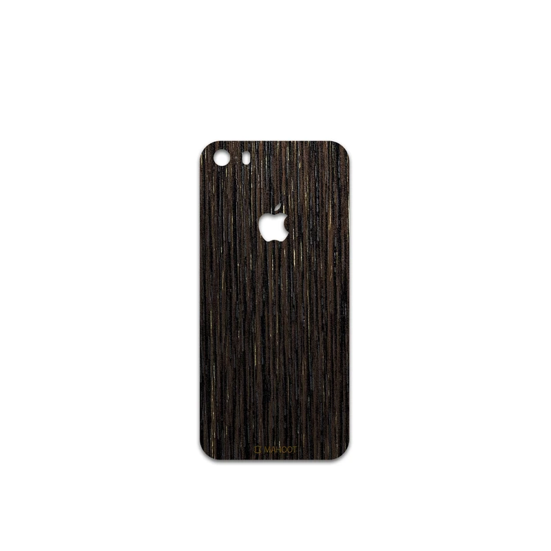 برچسب پوششی ماهوت مدل Dark-Gold-Stripes-Wood مناسب برای گوشی موبایل اپل iPhone SE