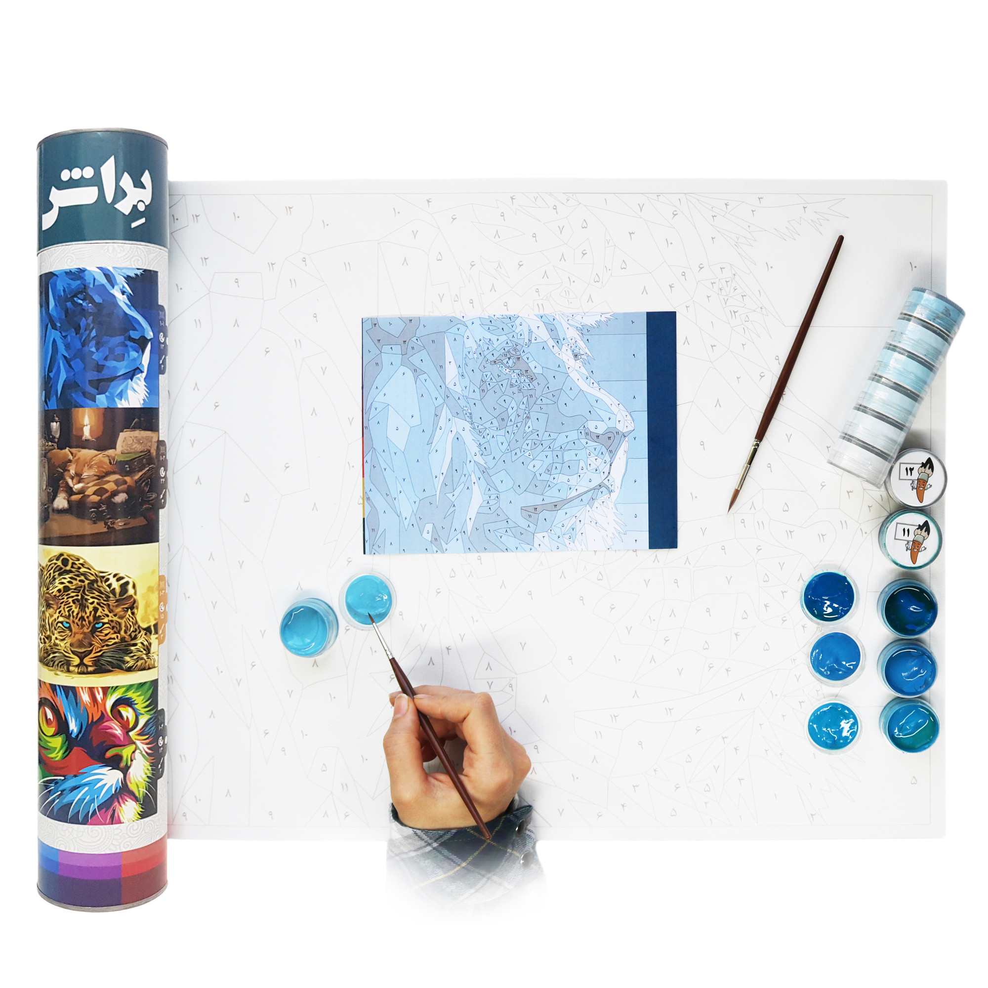 بسته رنگ آمیزی براش کد 101 مجموعه 16 عددی