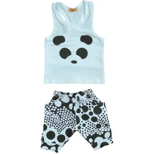 ست تاپ و شلوارک نوزادی دخترانه کد ۷۷۰۰۹