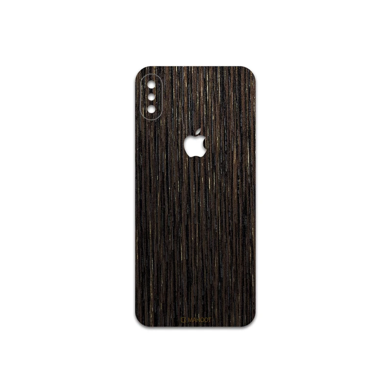 برچسب پوششی ماهوت مدل Dark-Gold-Stripes-Wood مناسب برای گوشی موبایل اپل iPhone X