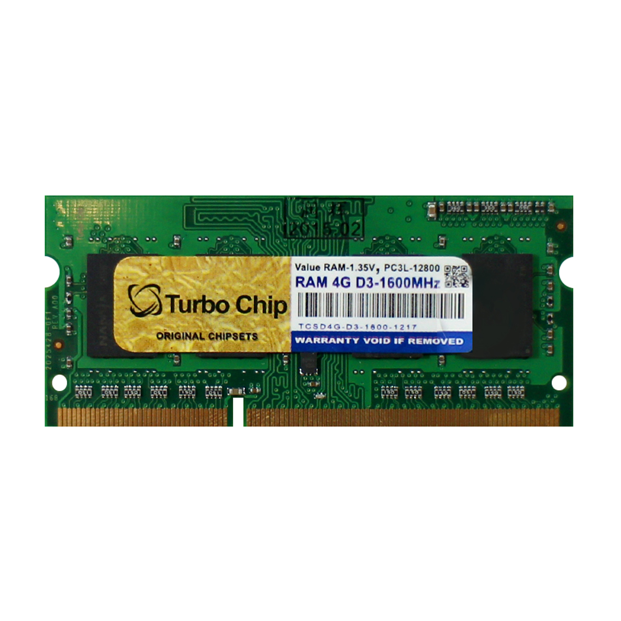 رم لپ تاپ DDR3 تک کاناله 1600 مگاهرتز CL11 توربوچیپ مدل TCSD4G-D3-1600 ظرفیت 4 گیگابایت