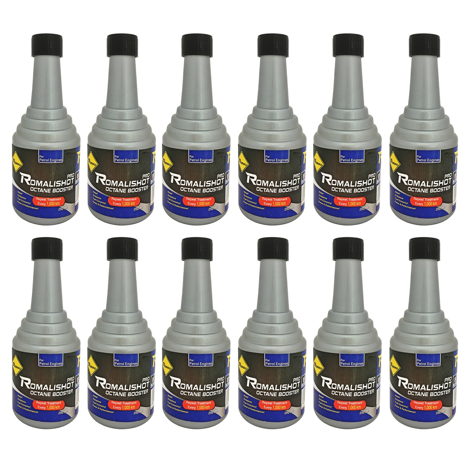  مکمل سوخت خودرو رومالی مدل پرو Romalishot Proحجم 250 میلی لیتر بسته 12 عددی