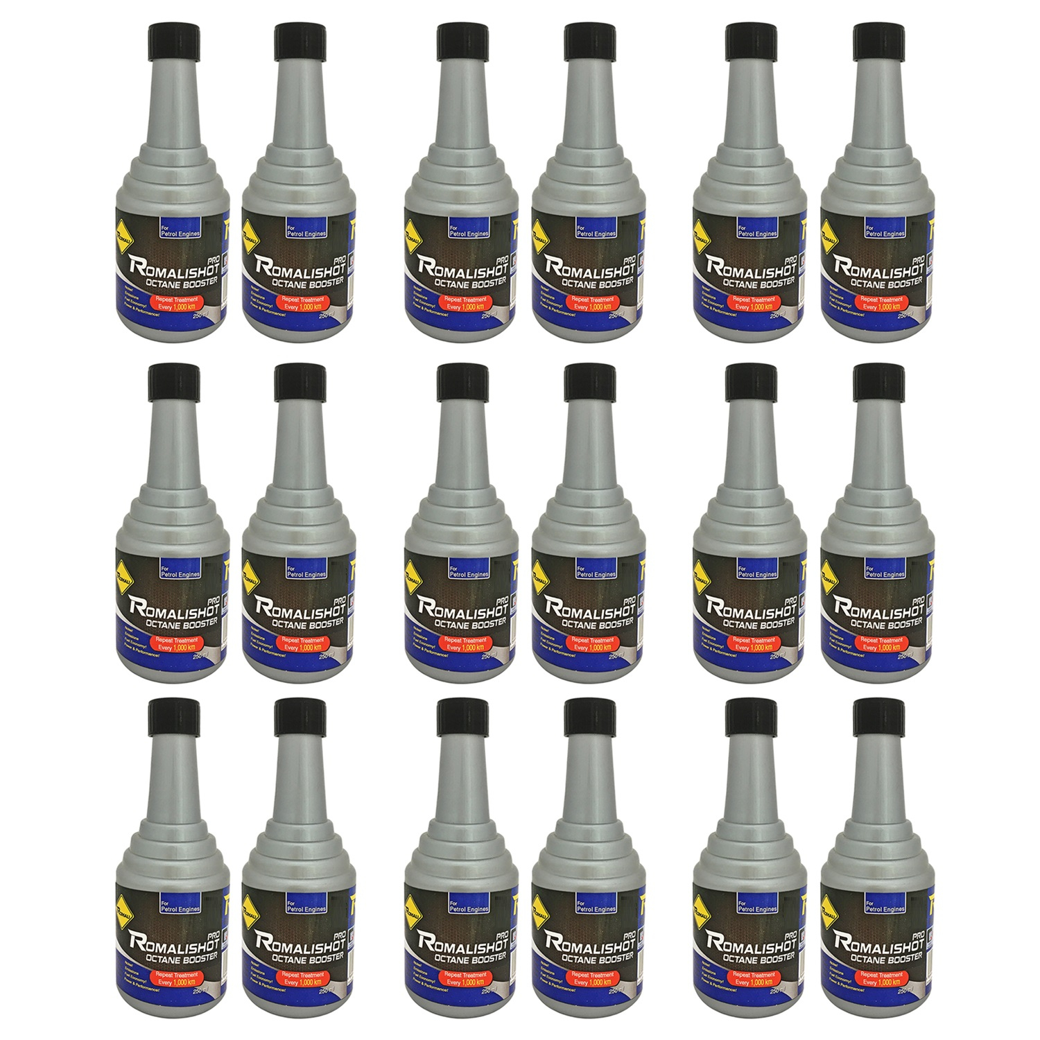  مکمل سوخت خودرو رومالی مدل پرو Romalishot Proحجم 250 میلی لیتر بسته 18 عددی