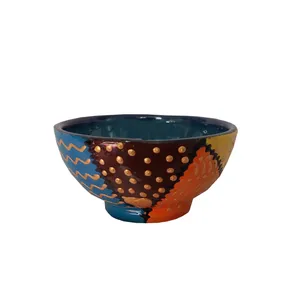کاسه سفالی طرح چهل تیکه کد 58416