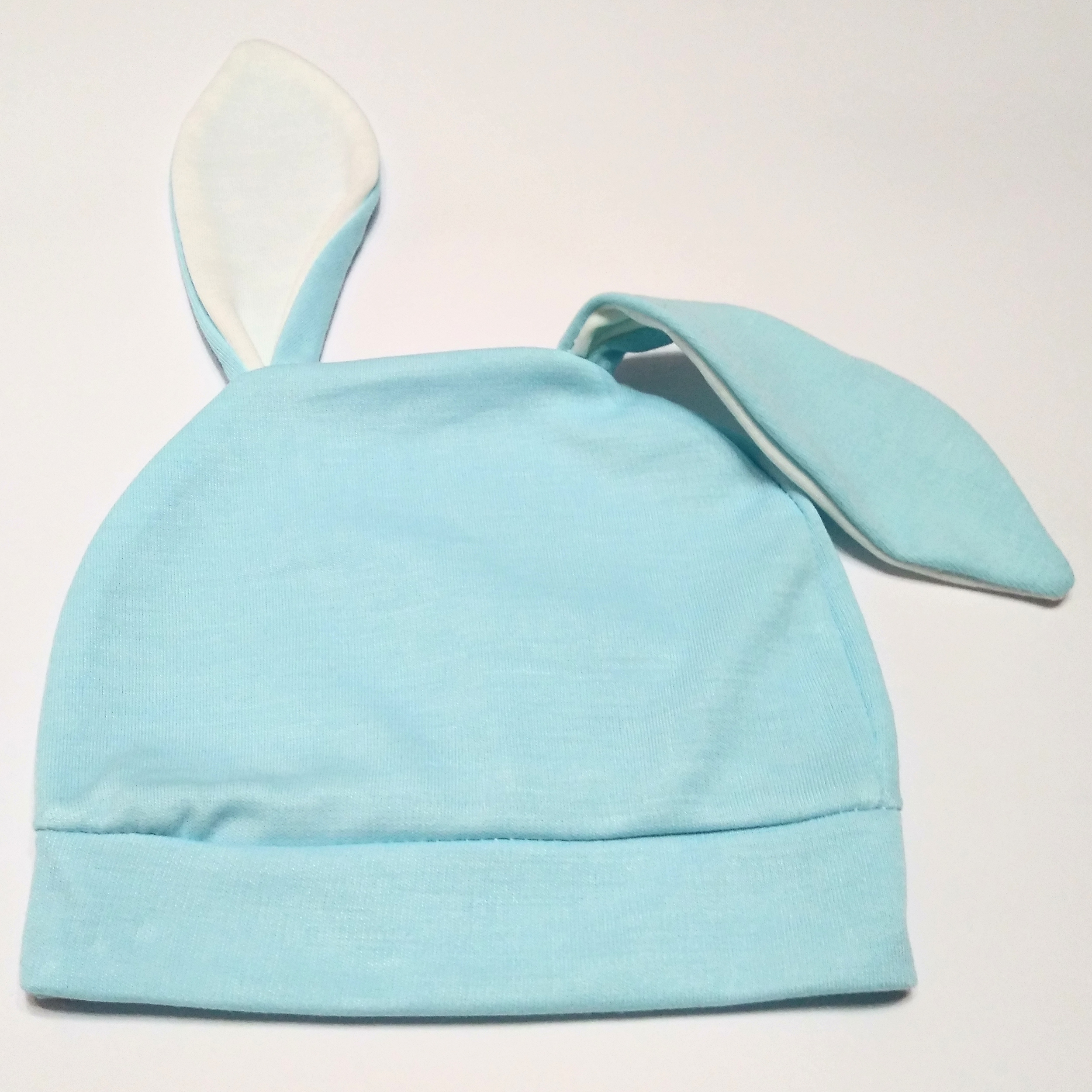 NEWBORN BABY BOY 2-PIECES FOOTIE AND CAP, RABBIT DESIGN, CODE M210