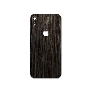 MAHOOT Dark-Gold-Stripes-Wood Cover Sticker for apple iPhone XR