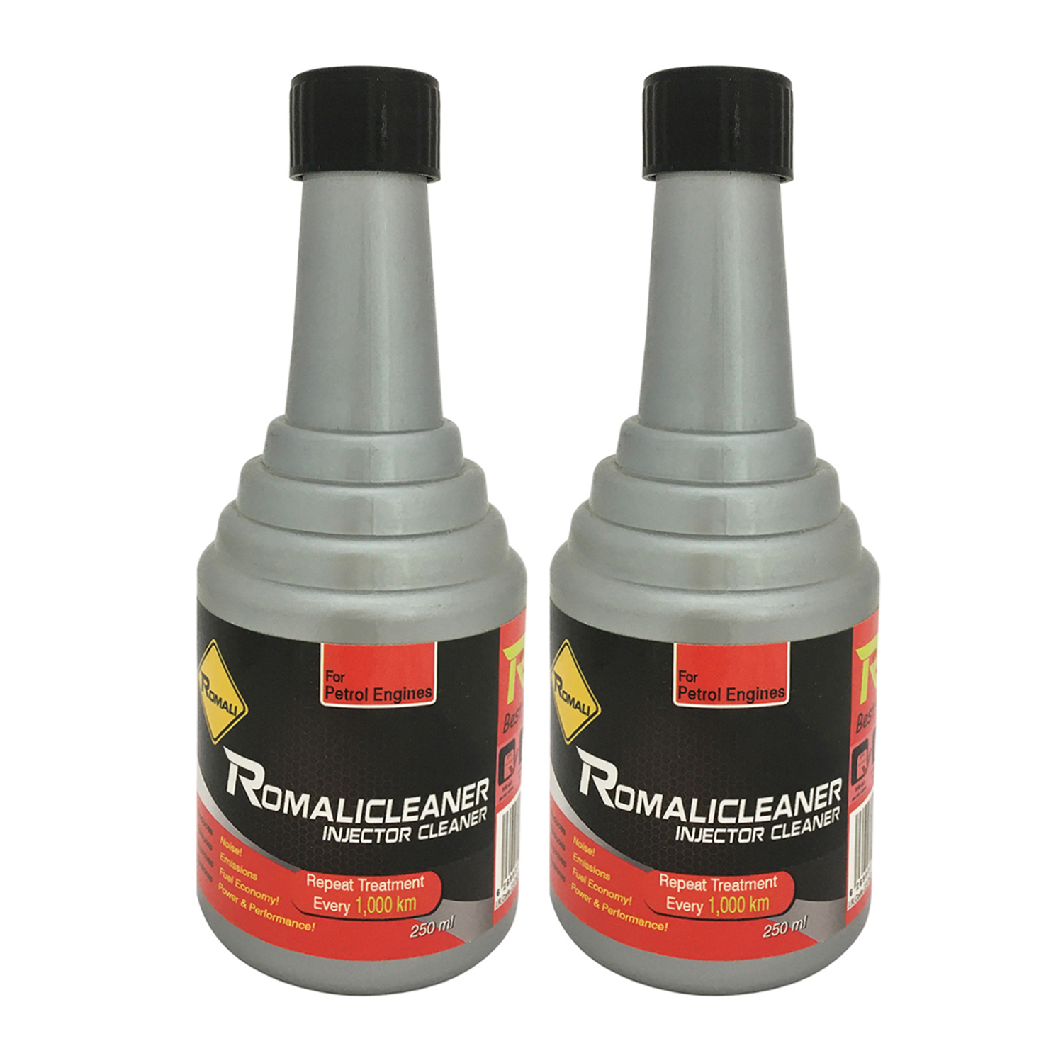 مکمل تمیز کننده سیستم سوخت خودرو رومالی مدل Romalicleaner حجم 250 میلی لیتر بسته 2 عددی