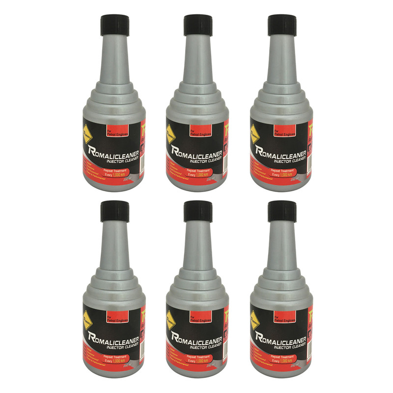 مکمل تمیز کننده سیستم سوخت خودرو رومالی مدل Romalicleaner حجم 250 میلی لیتر بسته 6 عددی