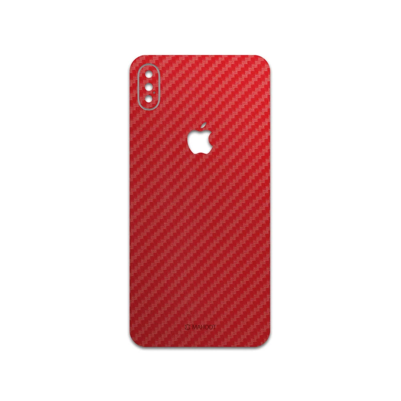 برچسب پوششی ماهوت مدل Red-Fiber مناسب برای گوشی موبایل اپل iPhone XS Max