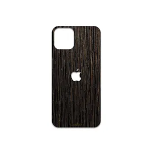 MAHOOT Dark-Gold-Stripes-Wood Cover Sticker for apple iPhone 11 Pro