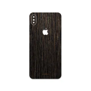 MAHOOT Dark-Gold-Stripes-Wood Cover Sticker for apple iPhone XS Max
