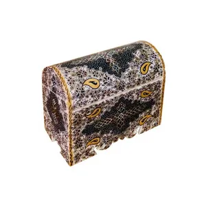 جعبه جواهرات استخوانی طرح تذهیب کد B 201