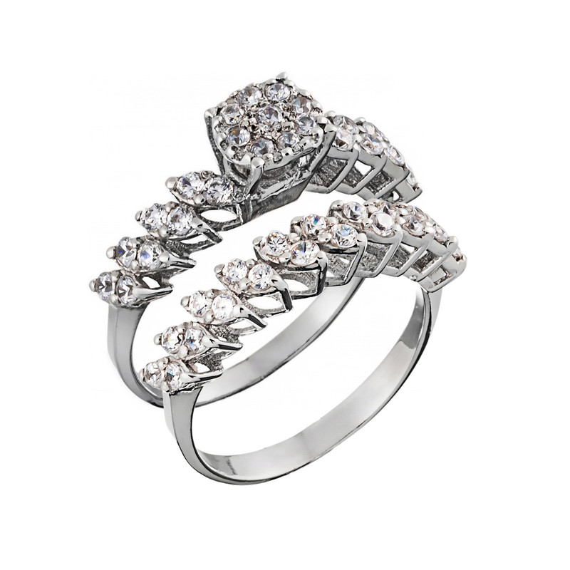 انگشتر نقره زنانه جواهری سون مدل 2624.2625 مجموعه 2 عددی