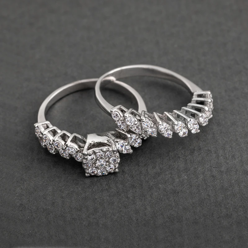 عکس شماره 5 : انگشتر نقره زنانه جواهری سون مدل 2624.2625 مجموعه 2 عددی