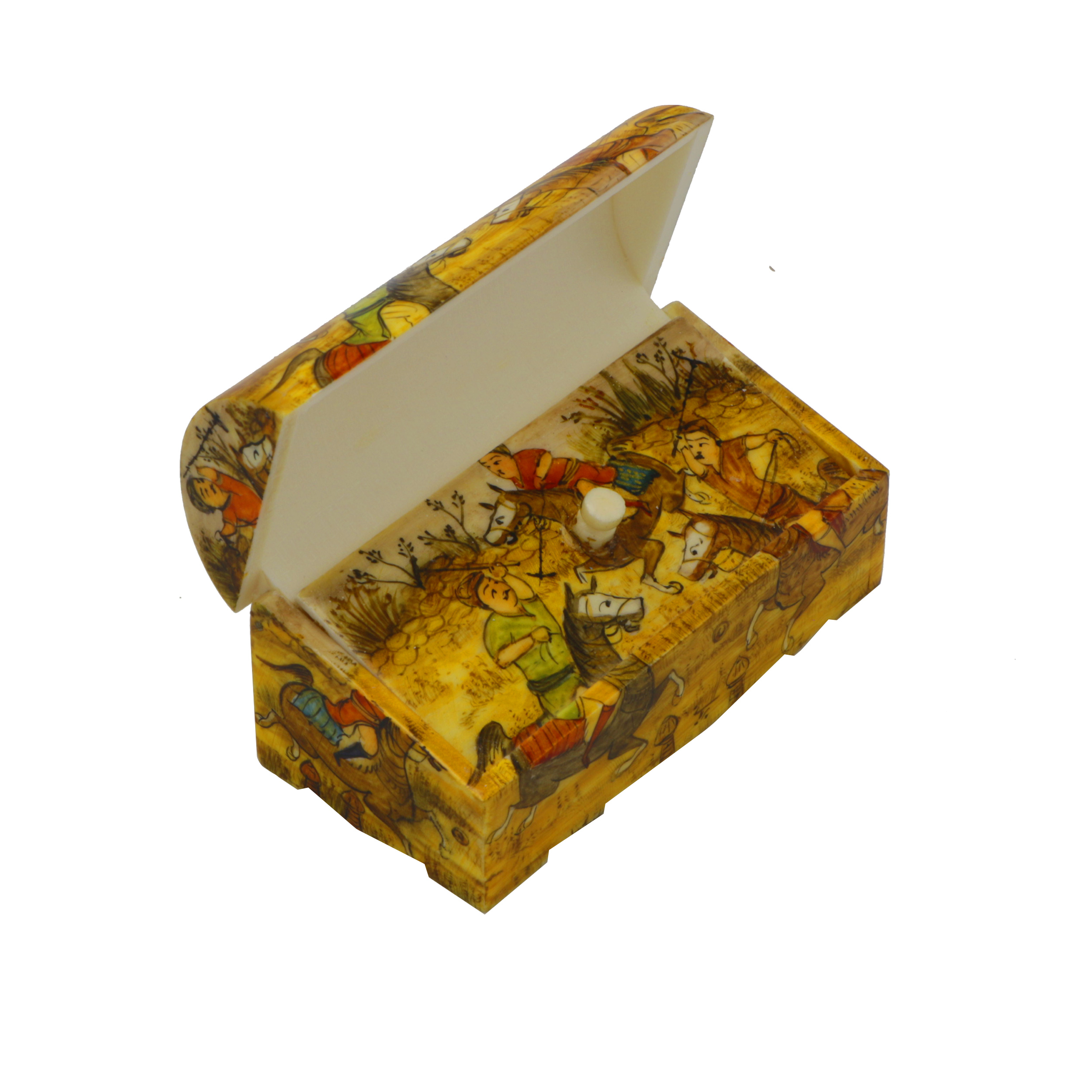 جعبه جواهرات استخوانی طرح چوگان کد m18