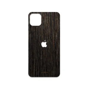 MAHOOT Dark-Gold-Stripes-Wood Cover Sticker for apple iPhone 11 Pro Max