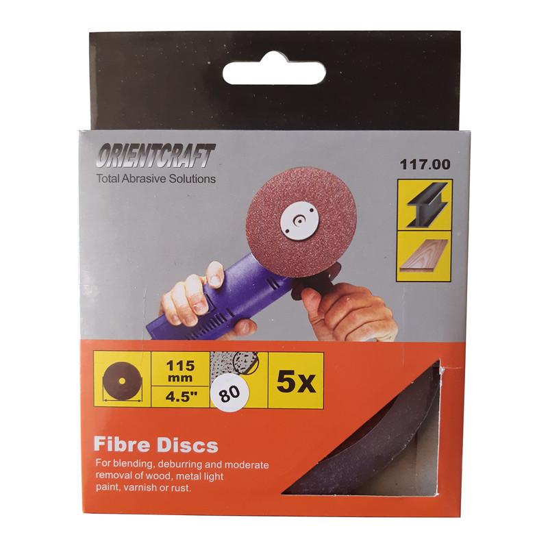 ورق سنباده اورینت کرافت مدل D115P80 بسته 5 عددی