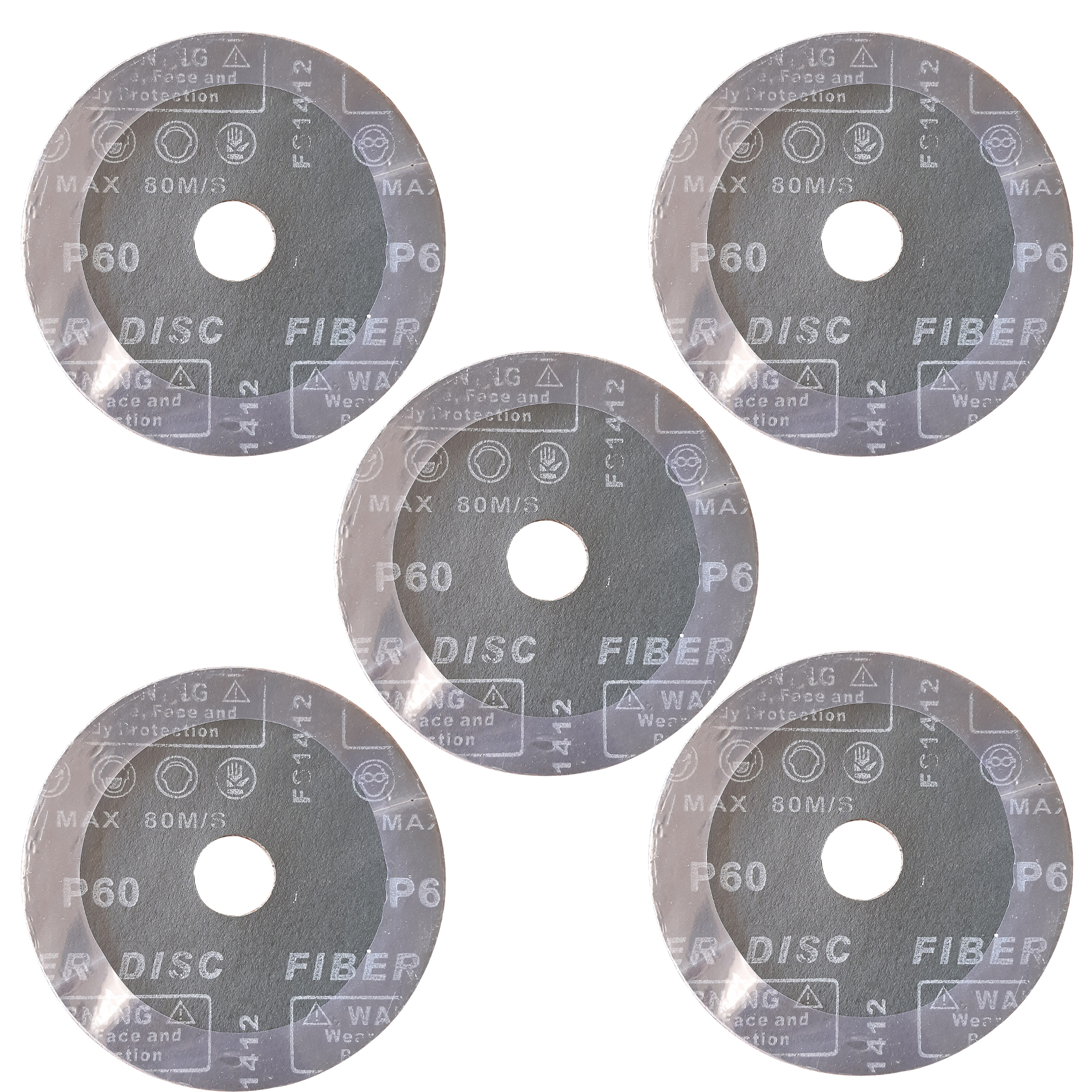 ورق سنباده دیسکی اورینت کرافت مدل D115P60 بسته 5 عددی