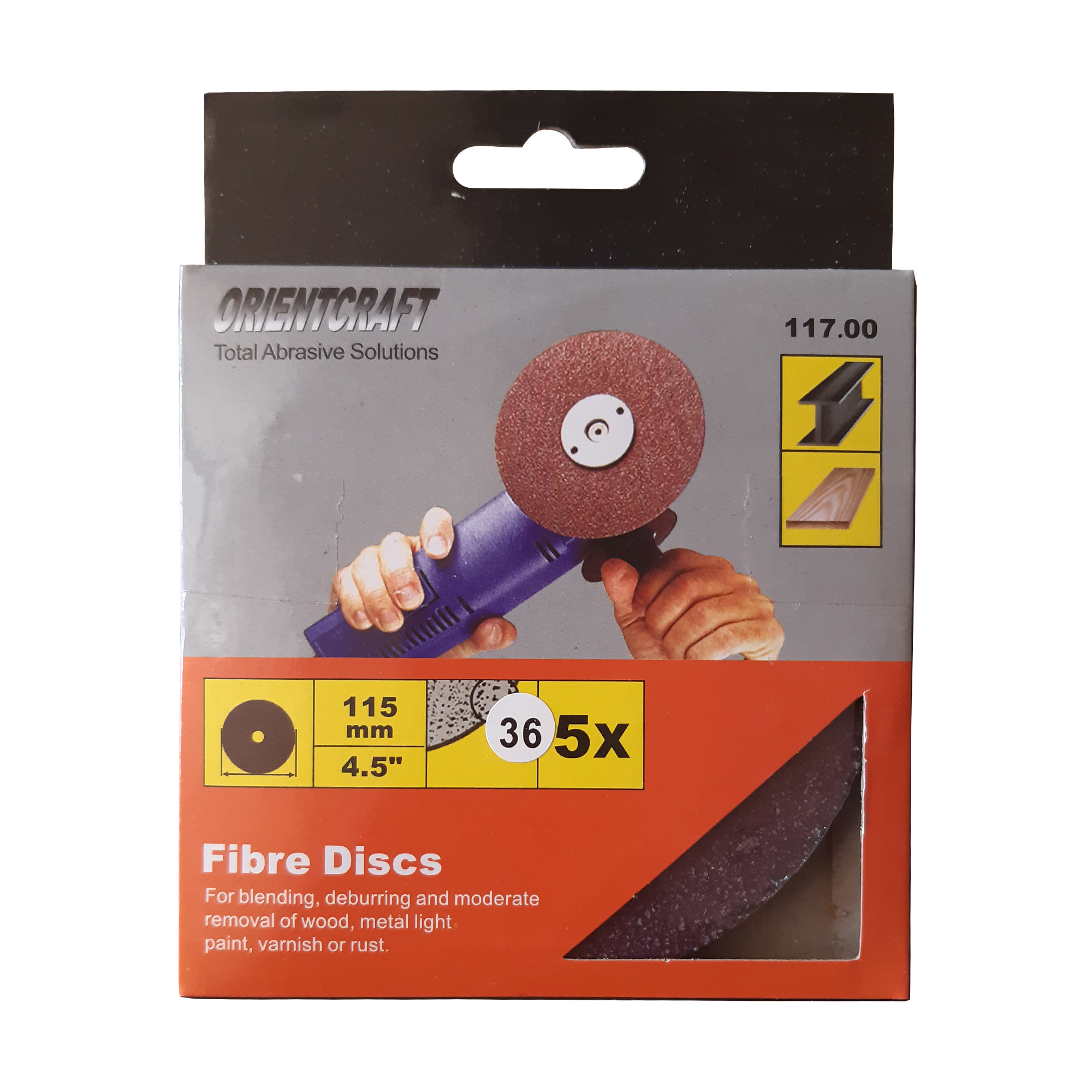 ورق سنباده اورینت کرافت مدل D115P36 بسته 5 عددی ورق سنباده اورینت کرافت مدل D115P36 بسته 5 عددی