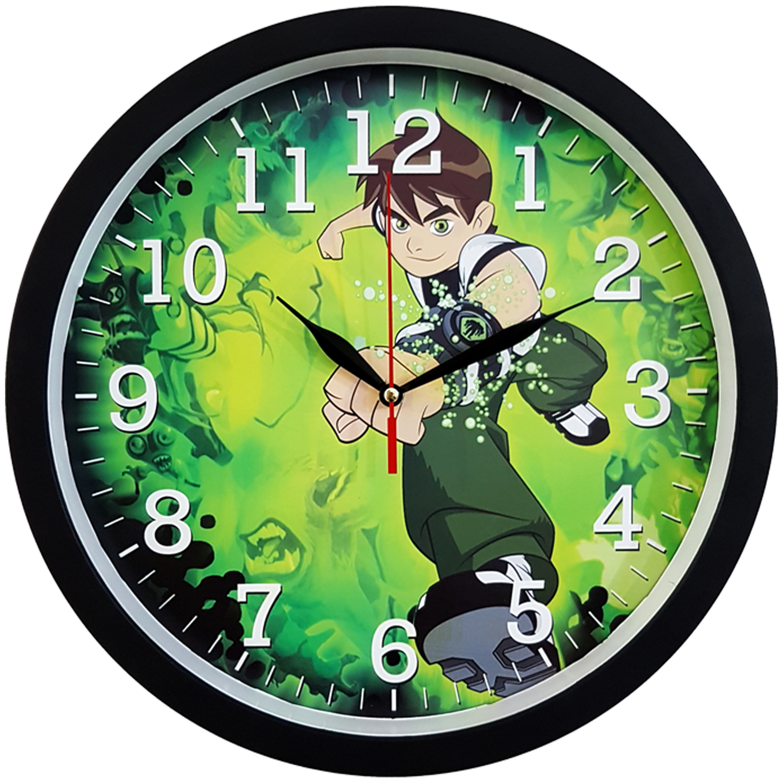 ساعت دیواری کودک  کد BEN10-Black