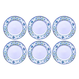 بشقاب طرح گل شویدی کد BS01023 مجموعه 6 عددی