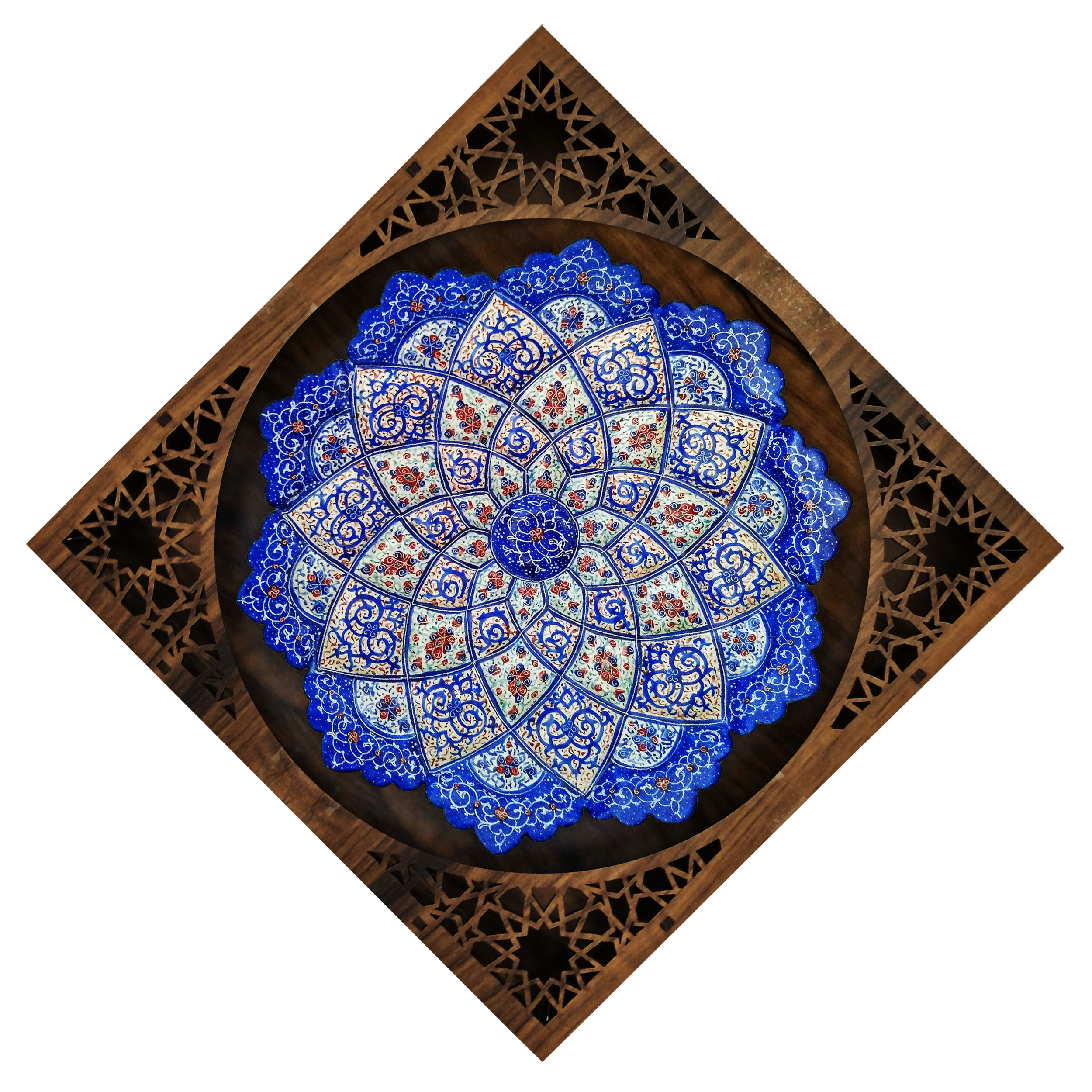بشقاب میناکاری مسی کد B20-1