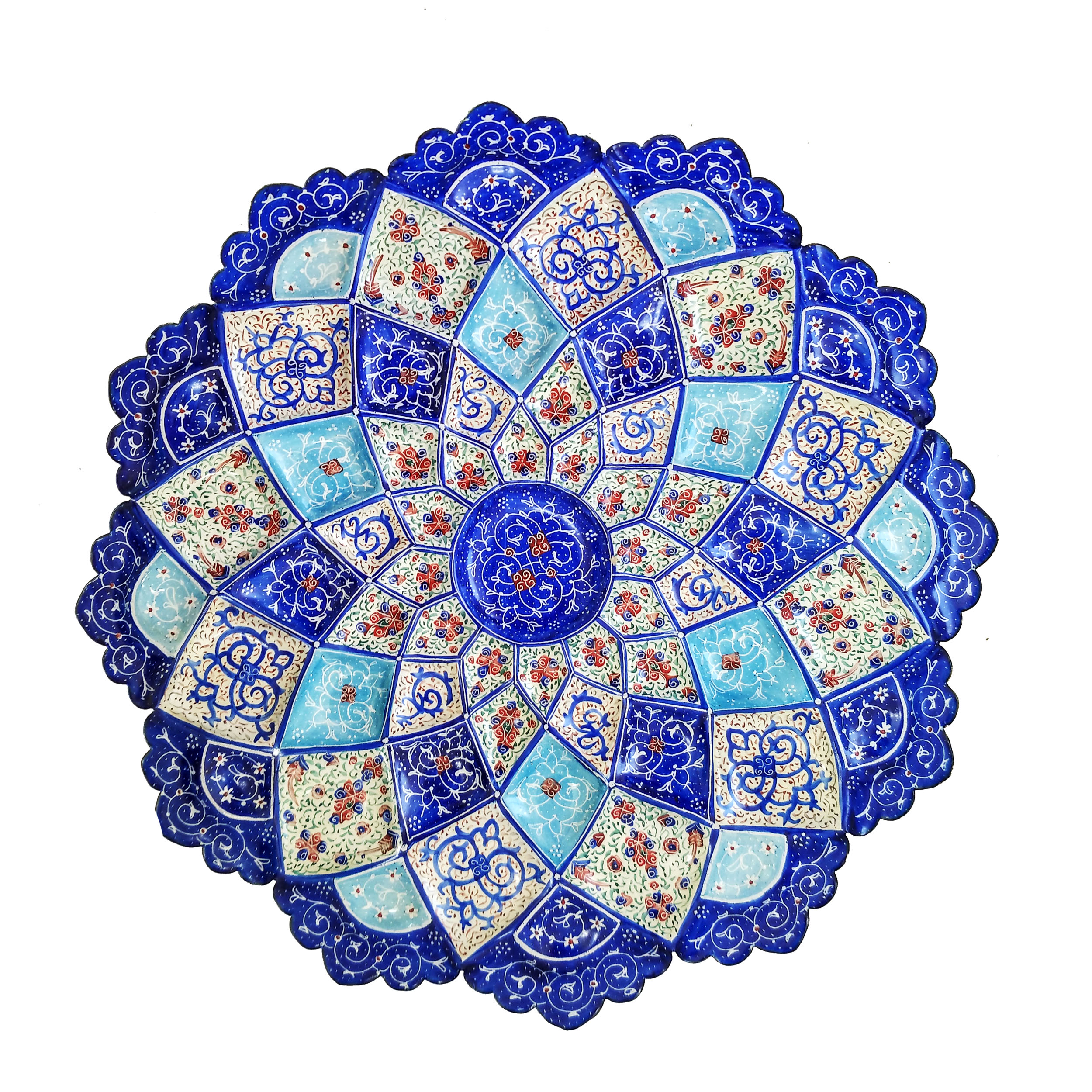 بشقاب میناکاری مسی  کد B25-1