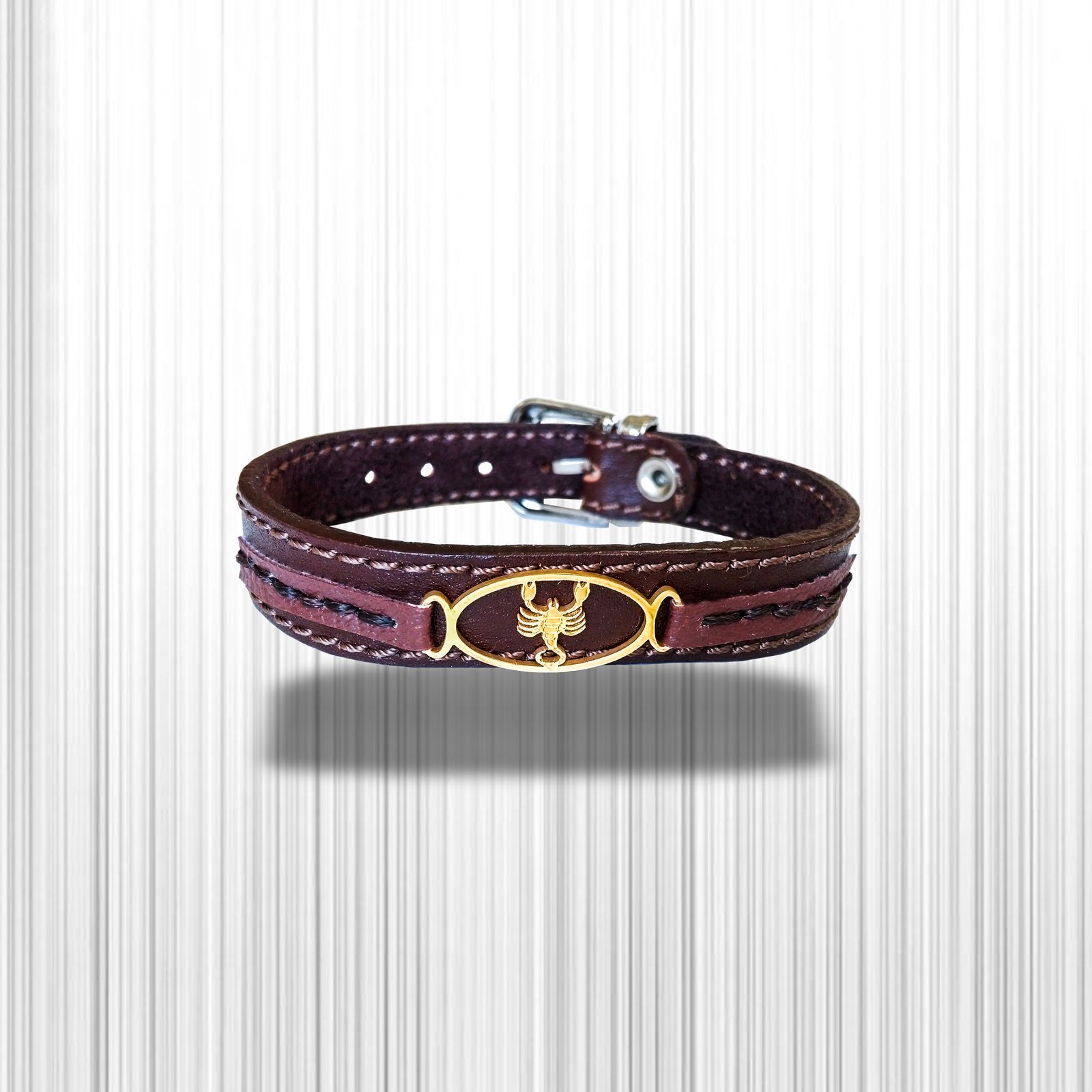 دستبند چرم وارک طرح نماد آبان مدل پرهام کد rb65 -  - 12