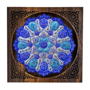 بشقاب میناکاری مسی کد B25-4 