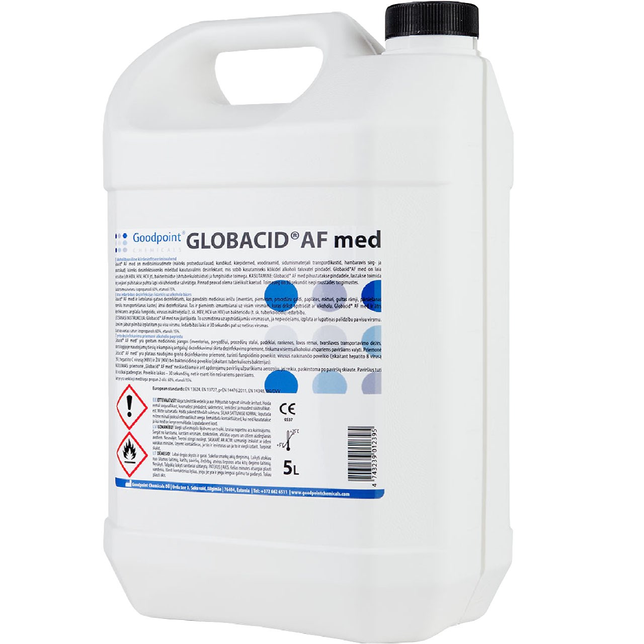 محلول ضدعفونی کننده گودپوینت کمیکالز مدل Globacid AF حجم 5 لیتر