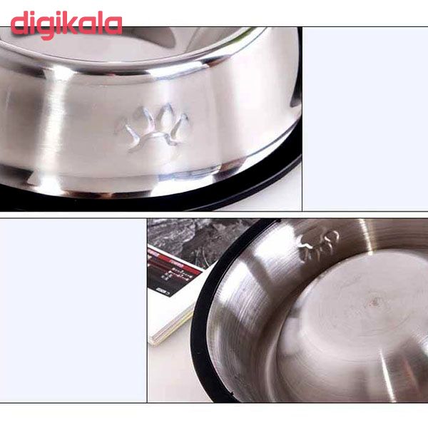 ظرف غذای سگ و گربه مدل Anti-Slip Steel Bowl-L